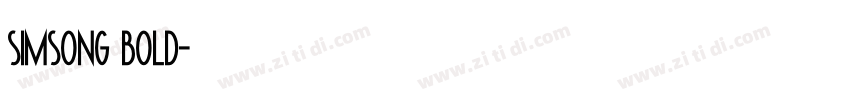 simsong bold字体转换